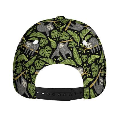 Tropical Sloth Pattern Print Baseball Cap