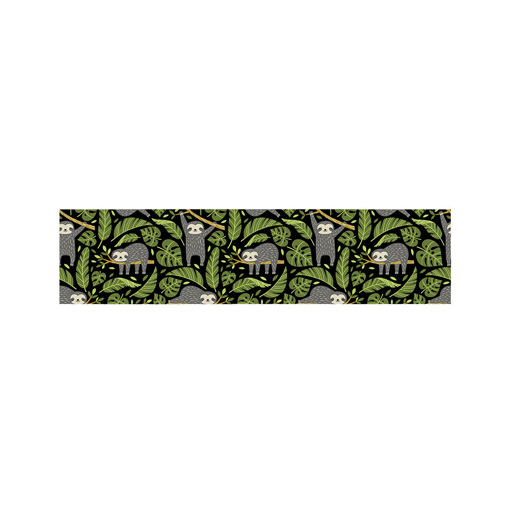 Tropical Sloth Pattern Print Bed Runner