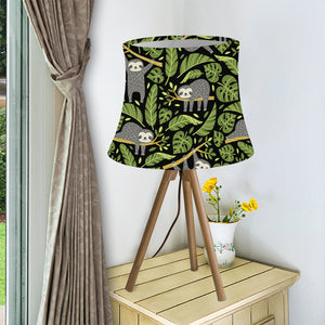 Tropical Sloth Pattern Print Bell Lamp Shade