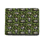 Tropical Sloth Pattern Print Bifold Wallet