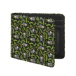 Tropical Sloth Pattern Print Bifold Wallet