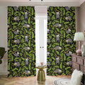 Tropical Sloth Pattern Print Dimout Pencil Pleat Curtains