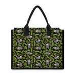 Tropical Sloth Pattern Print Canvas Tote Bag