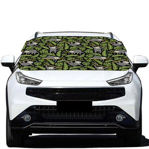 Tropical Sloth Pattern Print Car Windshield Snow Cover