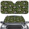 Tropical Sloth Pattern Print Car Windshield Sun Shade