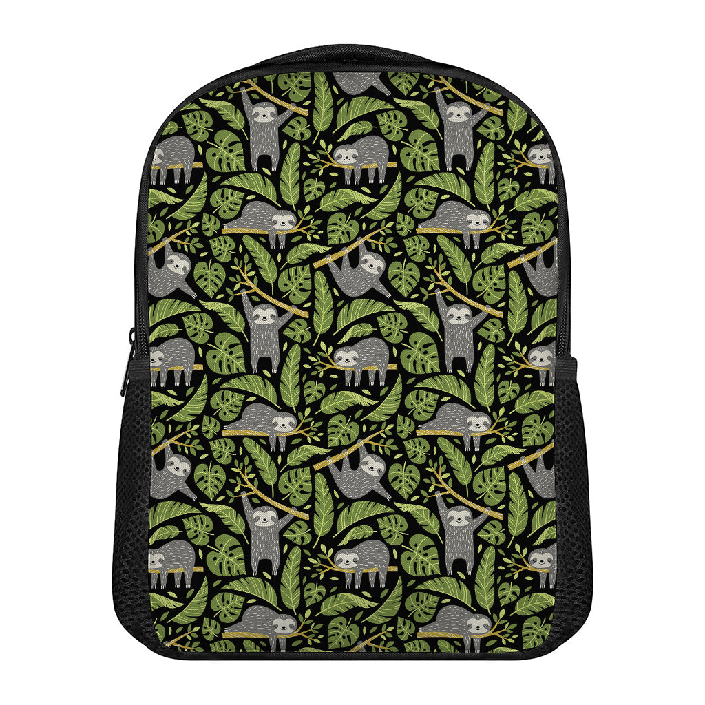 Tropical Sloth Pattern Print Casual Backpack