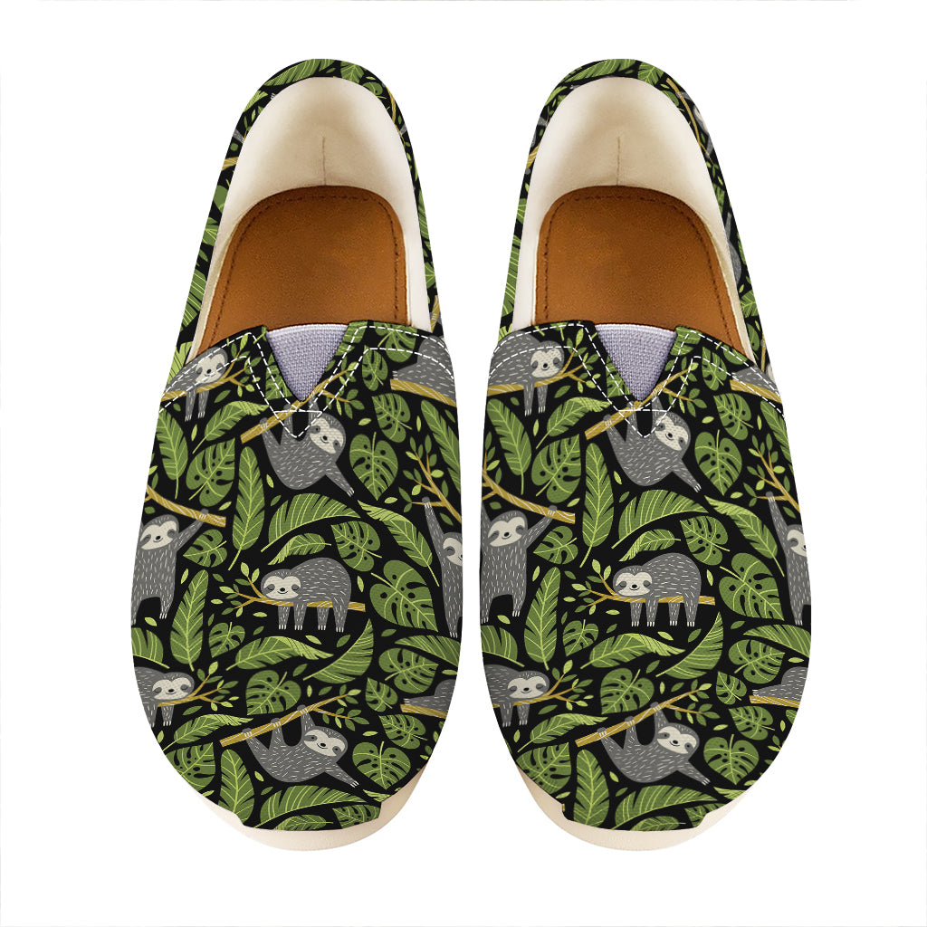 Tropical Sloth Pattern Print Casual Shoes