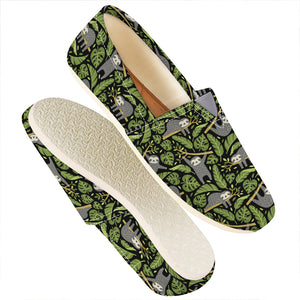 Tropical Sloth Pattern Print Casual Shoes