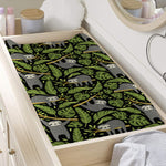 Tropical Sloth Pattern Print Changing Pad Cover