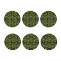 Tropical Sloth Pattern Print Coaster Set