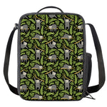 Tropical Sloth Pattern Print Crossbody Lunch Bag