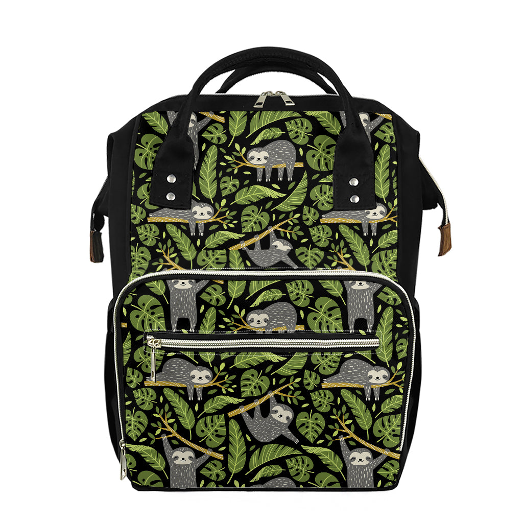 Tropical Sloth Pattern Print Diaper Bag