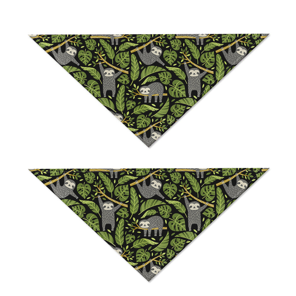 Tropical Sloth Pattern Print Dog Bandana