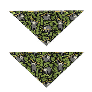 Tropical Sloth Pattern Print Dog Bandana