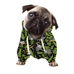 Tropical Sloth Pattern Print Dog Zip Up Hoodie