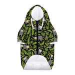 Tropical Sloth Pattern Print Dog Zip Up Hoodie