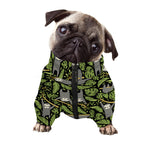 Tropical Sloth Pattern Print Dog Zip Up Jacket