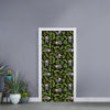 Tropical Sloth Pattern Print Door Sticker