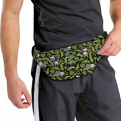 Tropical Sloth Pattern Print Fanny Pack