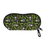 Tropical Sloth Pattern Print Glasses Case