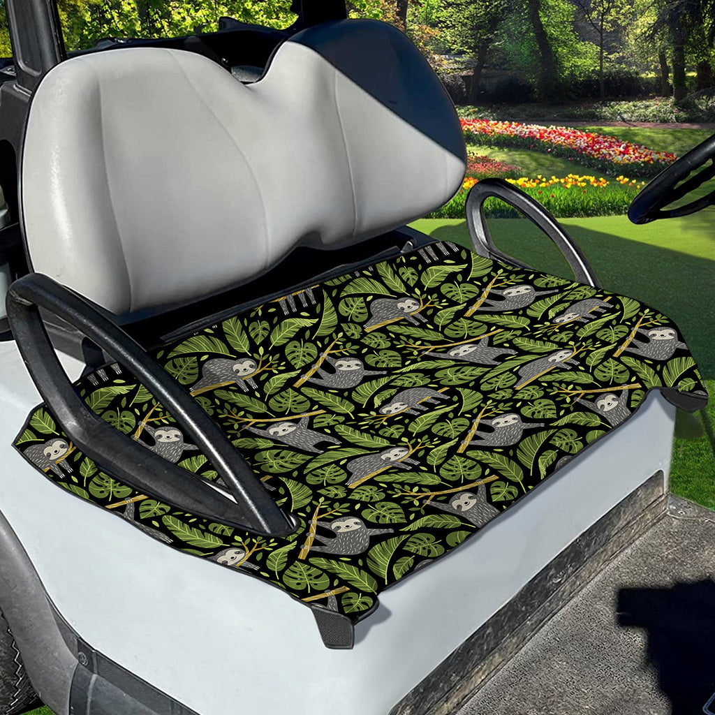 Tropical Sloth Pattern Print Golf Cart Seat Cover