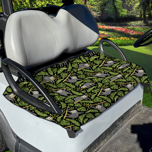 Tropical Sloth Pattern Print Golf Cart Seat Cover
