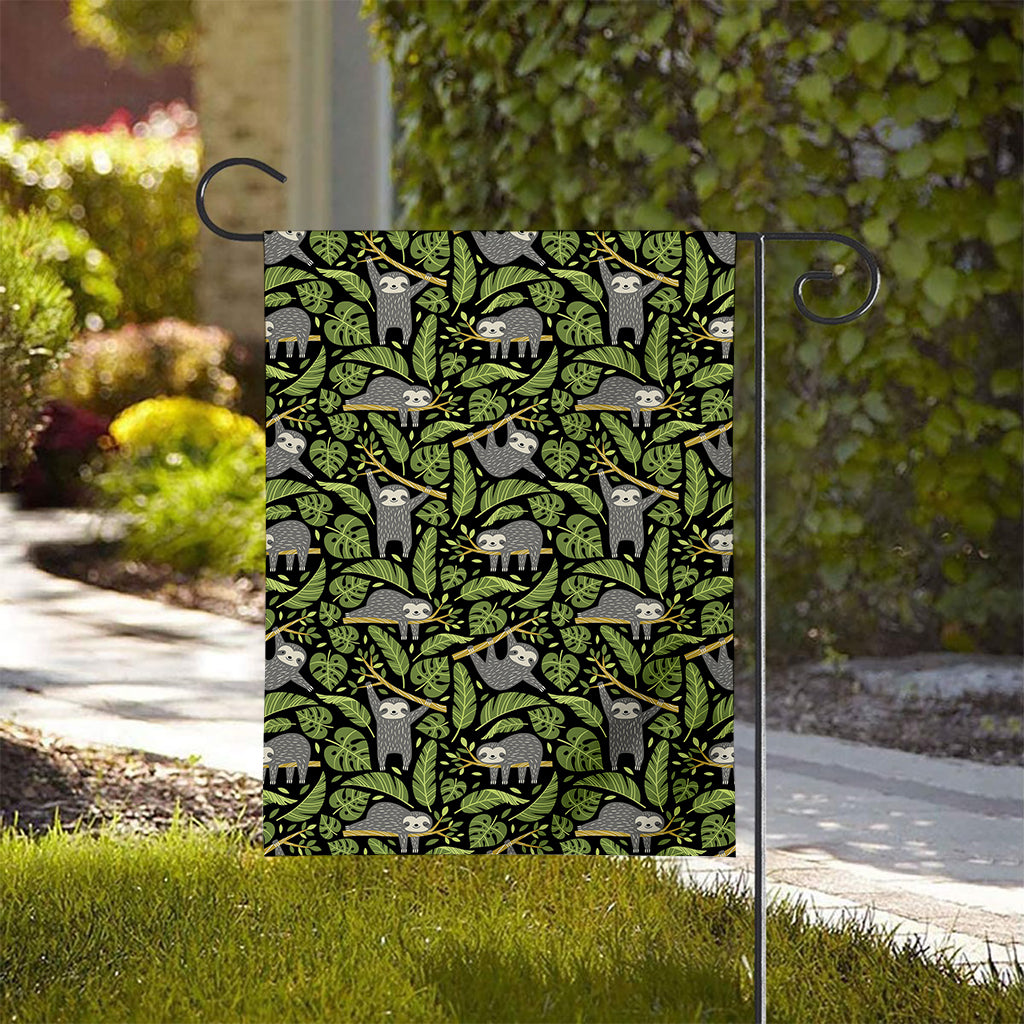 Tropical Sloth Pattern Print House Flag