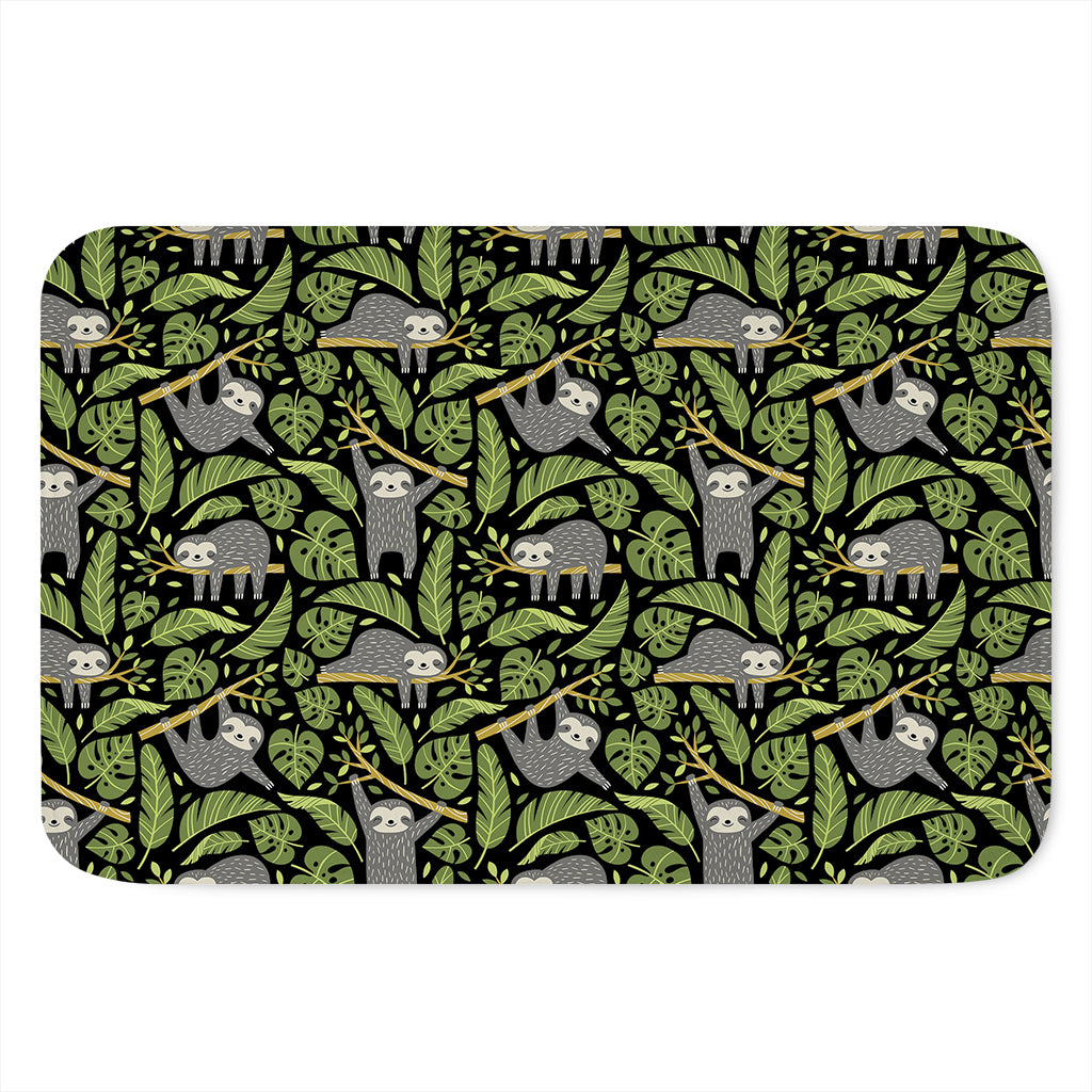 Tropical Sloth Pattern Print Indoor Door Mat