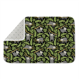 Tropical Sloth Pattern Print Indoor Door Mat