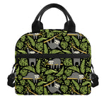Tropical Sloth Pattern Print Insulated Lunch Bag
