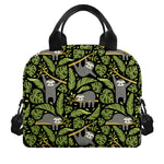 Tropical Sloth Pattern Print Insulated Lunch Bag