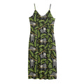 Tropical Sloth Pattern Print Jersey Midi Cami Dress