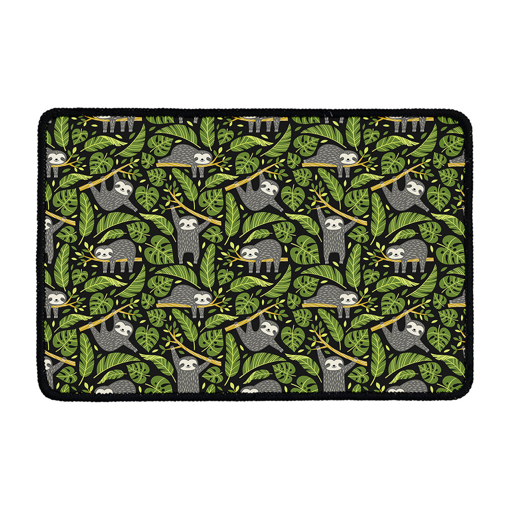 Tropical Sloth Pattern Print Kitchen Mat