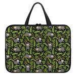 Tropical Sloth Pattern Print Laptop Sleeve With Handle