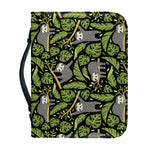 Tropical Sloth Pattern Print Leather Bible Cover
