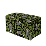 Tropical Sloth Pattern Print Leather Tissue Box Cover