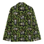 Tropical Sloth Pattern Print Men's Blazer