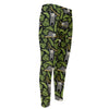 Tropical Sloth Pattern Print Men's Compression Pants