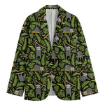 Tropical Sloth Pattern Print Men's Cotton Blazer