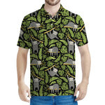 Tropical Sloth Pattern Print Men's Polo Shirt