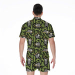 Tropical Sloth Pattern Print Men's Rompers