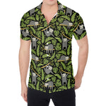 Tropical Sloth Pattern Print Men's Shirt