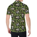 Tropical Sloth Pattern Print Men's Shirt