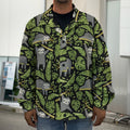Tropical Sloth Pattern Print Men's Shirt Jacket