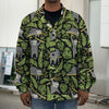 Tropical Sloth Pattern Print Men's Shirt Jacket