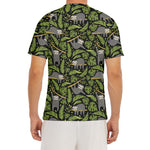 Tropical Sloth Pattern Print Men's Short Sleeve Rash Guard