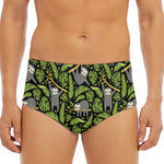Tropical Sloth Pattern Print Men's Triangle Swim Briefs
