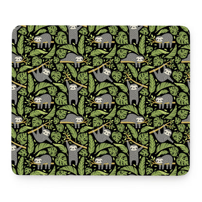 Tropical Sloth Pattern Print Mouse Pad