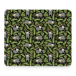 Tropical Sloth Pattern Print Mouse Pad