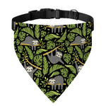 Tropical Sloth Pattern Print Over The Collar Dog Bandana